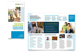 Home Inspection Tri-Fold Brochure Template - InDesign, Illustrator, Word, Publisher, Pages