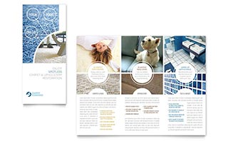 Carpet Cleaners Tri Fold Brochure Template