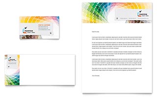 House Painting Contractor Business Card & Letterhead Template