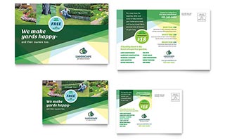 Landscaper Postcard Template