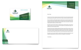 Landscaper Business Card & Letterhead Template