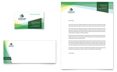 Landscaping Company Business Card Design Example