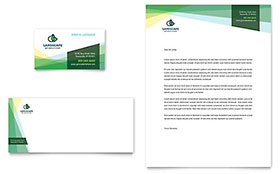 Landscaper Business Card & Letterhead Template Design