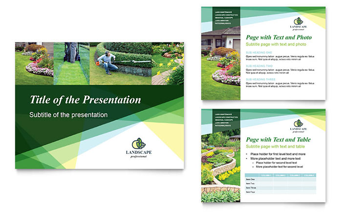 Landscaper PowerPoint Presentation Template Design