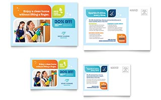 Cleaning Services Postcard Template