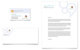 Medical Insurance Business Card & Letterhead Template Design