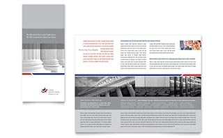 Legal & Government Services Tri Fold Brochure Template