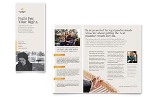 Legal Advocacy Tri Fold Brochure Template