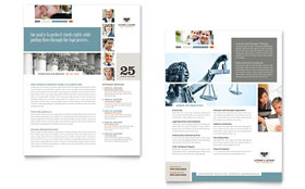 Family Law Attorneys Datasheet Template Design