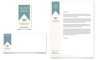 Law Firm Business Card & Letterhead Template