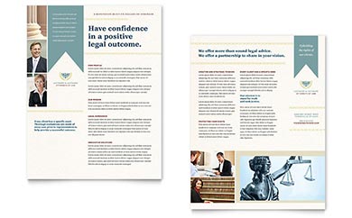 Law Firm Datasheet Design Example