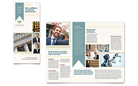 Law Firm Tri Fold Brochure Template Design