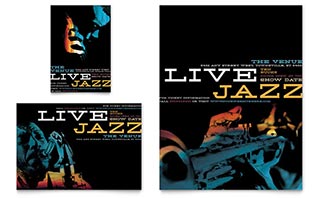 Jazz Music Event Flyer & Ad Template