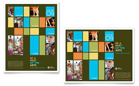 Arts Council & Education Poster Template Design