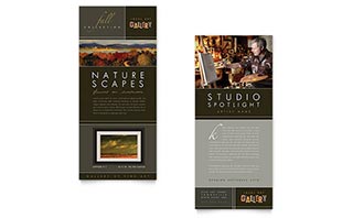 Art Gallery & Artist Rack Card Template