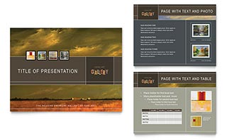 Art Gallery & Artist PowerPoint Presentation Template