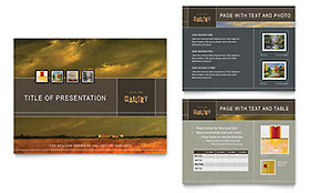 Art Gallery & Artist PowerPoint Presentation Template Design