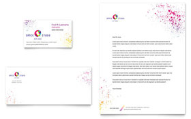 Dance Studio Business Card & Letterhead Template Design