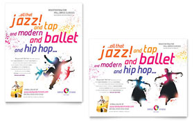 Dance Studio Poster Template Design