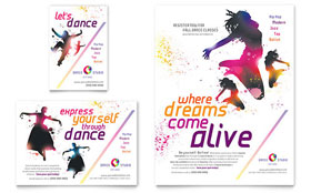 Dance Class Advertisement Template - InDesign, Illustrator, Word, Publisher, Pages