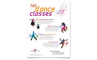 Dance Studio Class Flyer Template