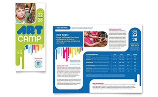 Kids Art Camp Brochure Template