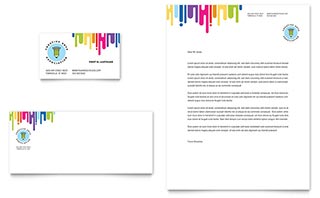 Kids Art Camp Business Card & Letterhead Template