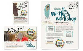 Writer's Workshop Flyer & Ad Template Design