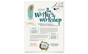 Writer's Workshop Flyer Template Design