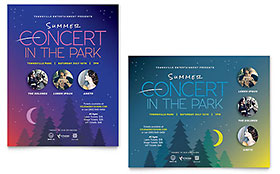 Summer Concert Poster Template Design