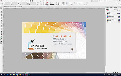 Make a Business Card in InDesign - Format a Business Card