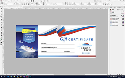 Make a Gift Certificate in InDesign - Format a Gift Certificate