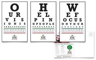 Optometrist & Optician Postcard Template