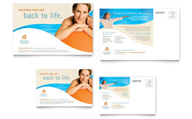 Physical Therapist Postcard Template Design