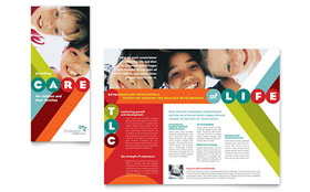 Child Care Pamphlet Template - InDesign, Illustrator, Word, Publisher, Pages