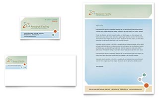 Medical Research Business Card & Letterhead Template