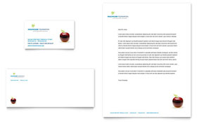 Healthcare Management Business Card & Letterhead Template Design