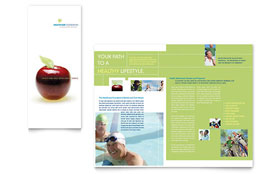 Healthcare Management Tri Fold Brochure Template Design