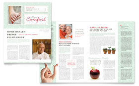 Senior Care Services Newsletter Template Design