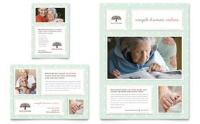 Senior Care Services Flyer & Ad Template Design