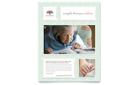 Senior Care Services Flyer Template Design