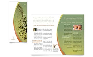 Massage & Chiropractic Tri Fold Brochure Template