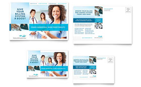 Medical Billing & Coding Postcard Template Design