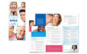 Family Dentistry Tri Fold Brochure Template Design