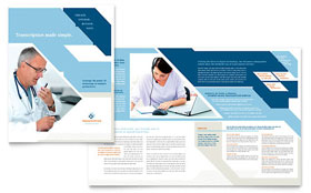 Medical Transcription Brochure Template Design