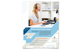 Medical Transcription Flyer Template Design