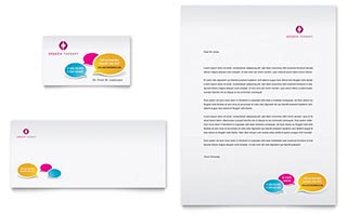 Speech Therapy Education Business Card & Letterhead Template