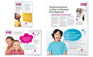 Speech Therapy Education Flyer & Ad Template