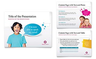 Speech Therapy Education PowerPoint Presentation Template