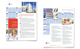 Hospital Datasheet Template Design